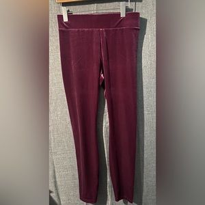 J. Crew Factory Purple Velour Velvet Skinny Ankle Pants Thick Banded Sz Med NWT